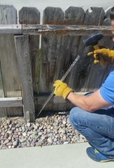 Wood Fence Post Repair